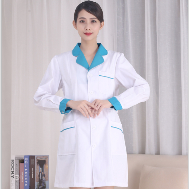 Lab Coat Medical - Weiße Krankenschwesteruniformen, kurzärmelige medizinische Arbeitskleidung, Laborkittel,