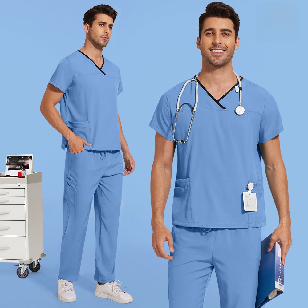 Lab Coat Medical - Dünner, kurzärmeliger OP-Arbeitsanzug, Arzt-Handwaschanzug, Laborkittel für