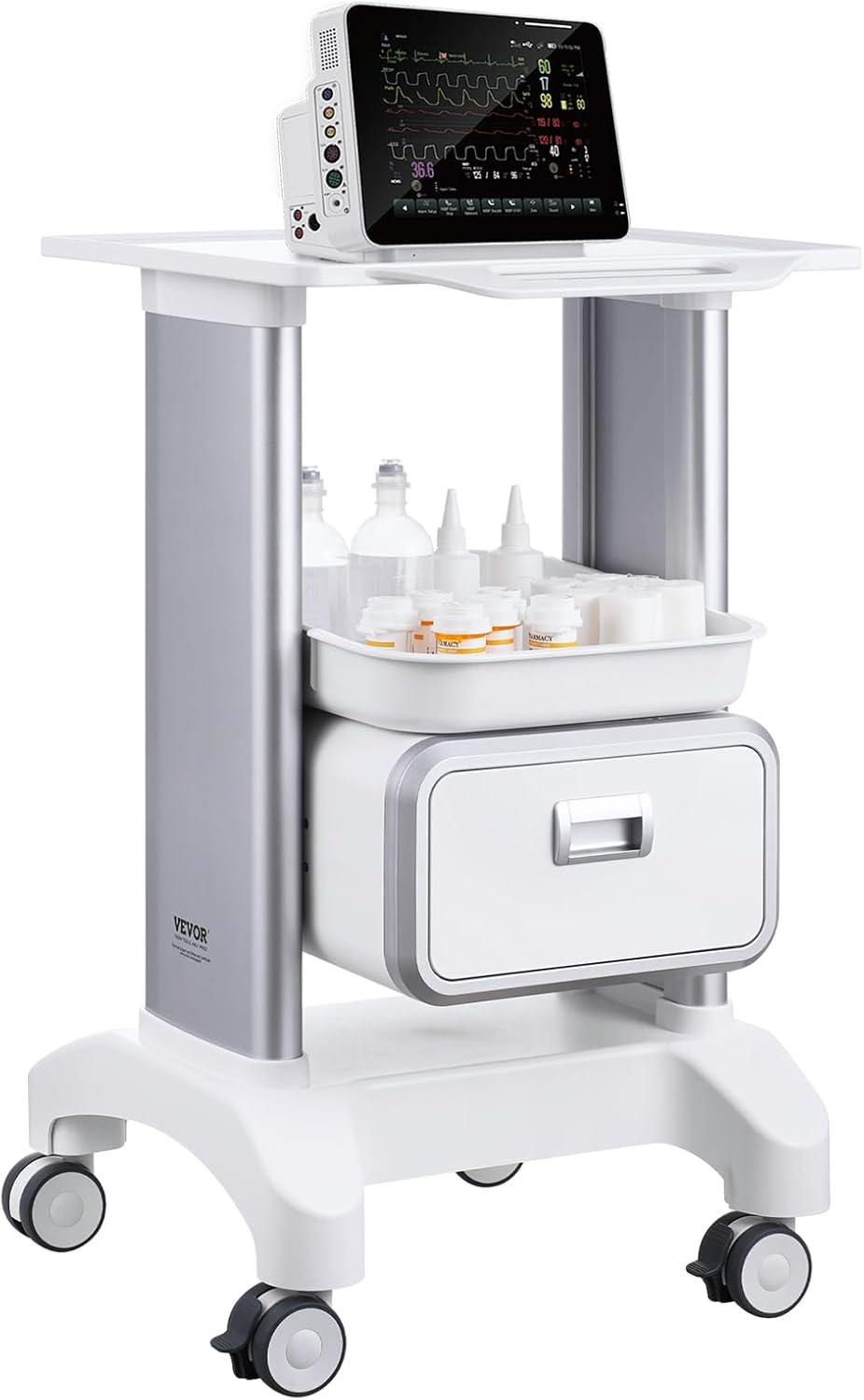 Medical Lab Ultrasound - Medizinischer Aufbewahrungswagen mit herausnehmbarer Schublade, Rollbarer