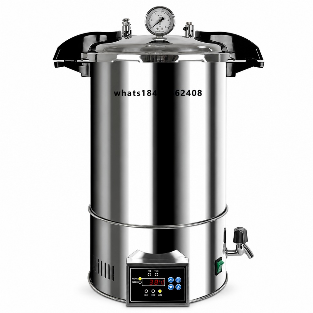 Medical Laboratory - 24L Digitaler Autoklav Dampfsterilisator Schnellöffnungs-Vertikalmodell Edelstahl