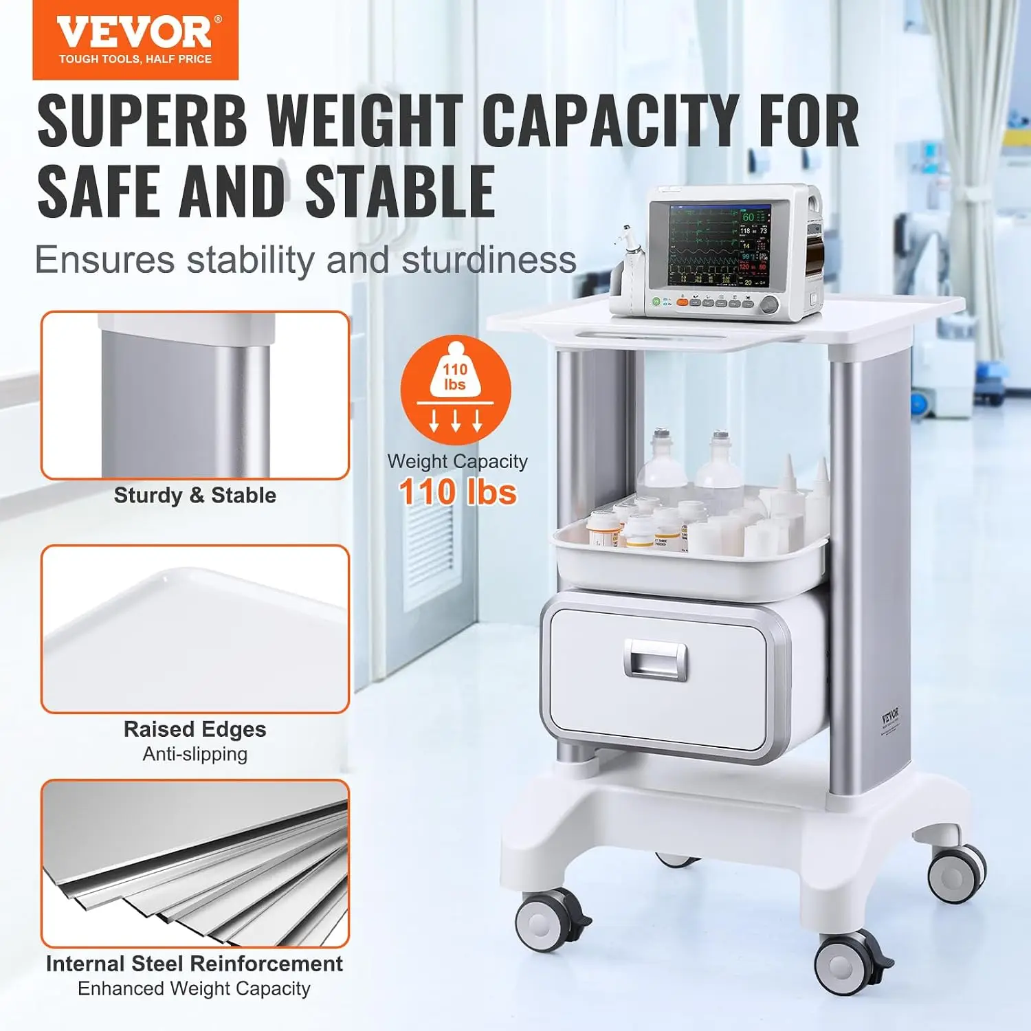 Medizinischer Rollwagen mit he – Medical Lab Ultrasound Bewertung und Preis