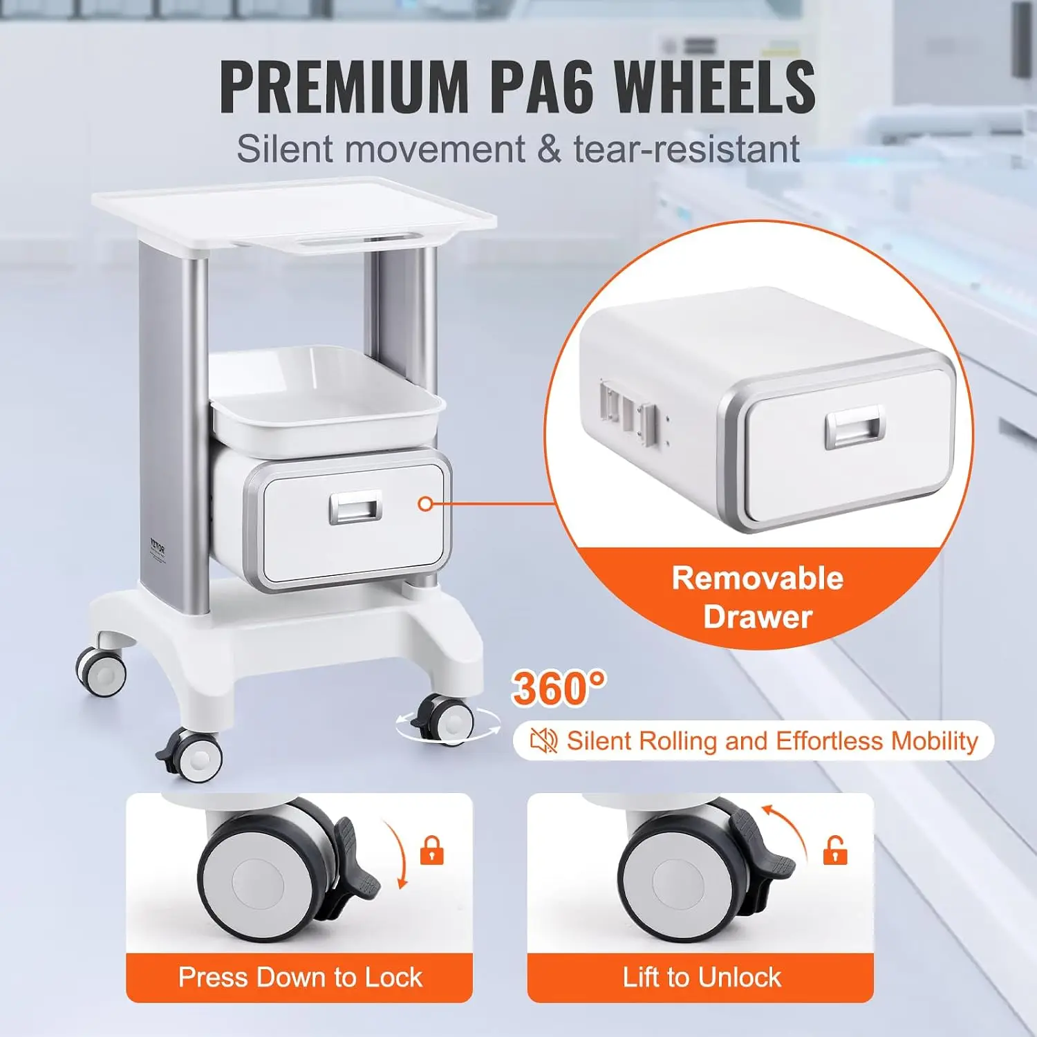 Medizinischer Rollwagen mit he – Medical Lab Ultrasound Bewertung und Preis